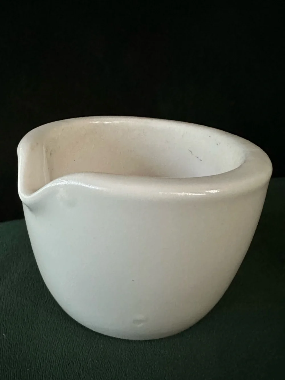 Neutral Off-White Vintage Coors USA 08 Ceramic Labware Crucible Barware